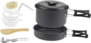 1-2 Person Camping Cookware Portable Camping Pots BBQ Accessories Perfect for Outdoor