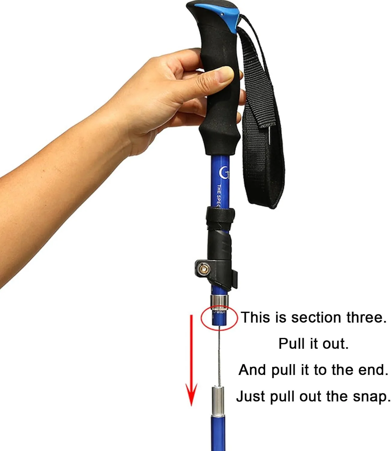 1 Pairs Ultra Strong Trekking, Walking, and Hiking Poles Collapsible, Lightweight, Quick Locking, Weather-Resistant and Ultra Durable