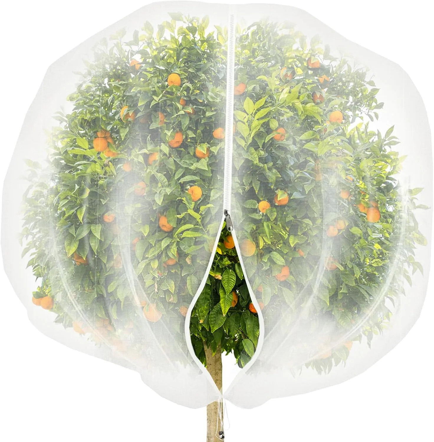 10 x 10 Ft Large Garden Mesh Netting for Plants,Pest Barrier Bug Netting with Drawstring and Zipper for Blueberry Bushes Fruit Tree Flower Vegetable