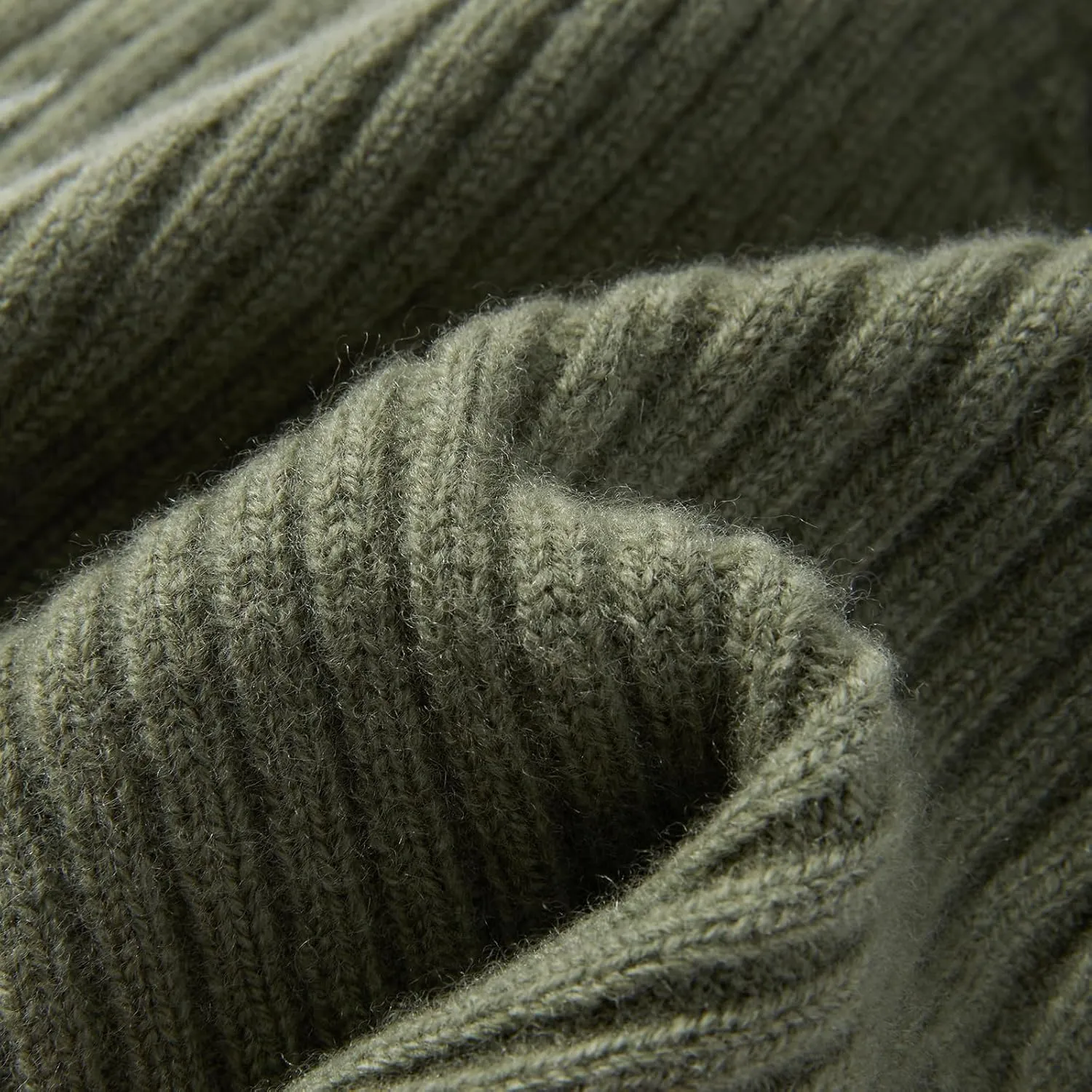 100% Merino Wool Fisherman Beanie Hat, Unisex Warm Winter Hats, Soft Breathable Knitted Short Cuffed Cap