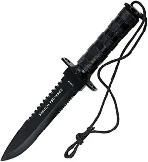 14" Stainless Steel Survival Knife with Sheath Heavy Duty