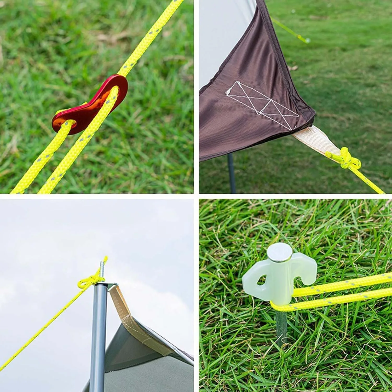 18x15ft Waterproof Portable Tarp with Poles Multifunctional Outdoor Camping Traveling Awning Backpacking Hiking Traveling Outdoor Sports(Milky White,177x173x102inch)