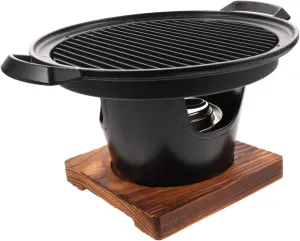 1set Portable Outdoor Grill Board Bbq Stove for People Smoke Cooking for Camping and Bbq Parties