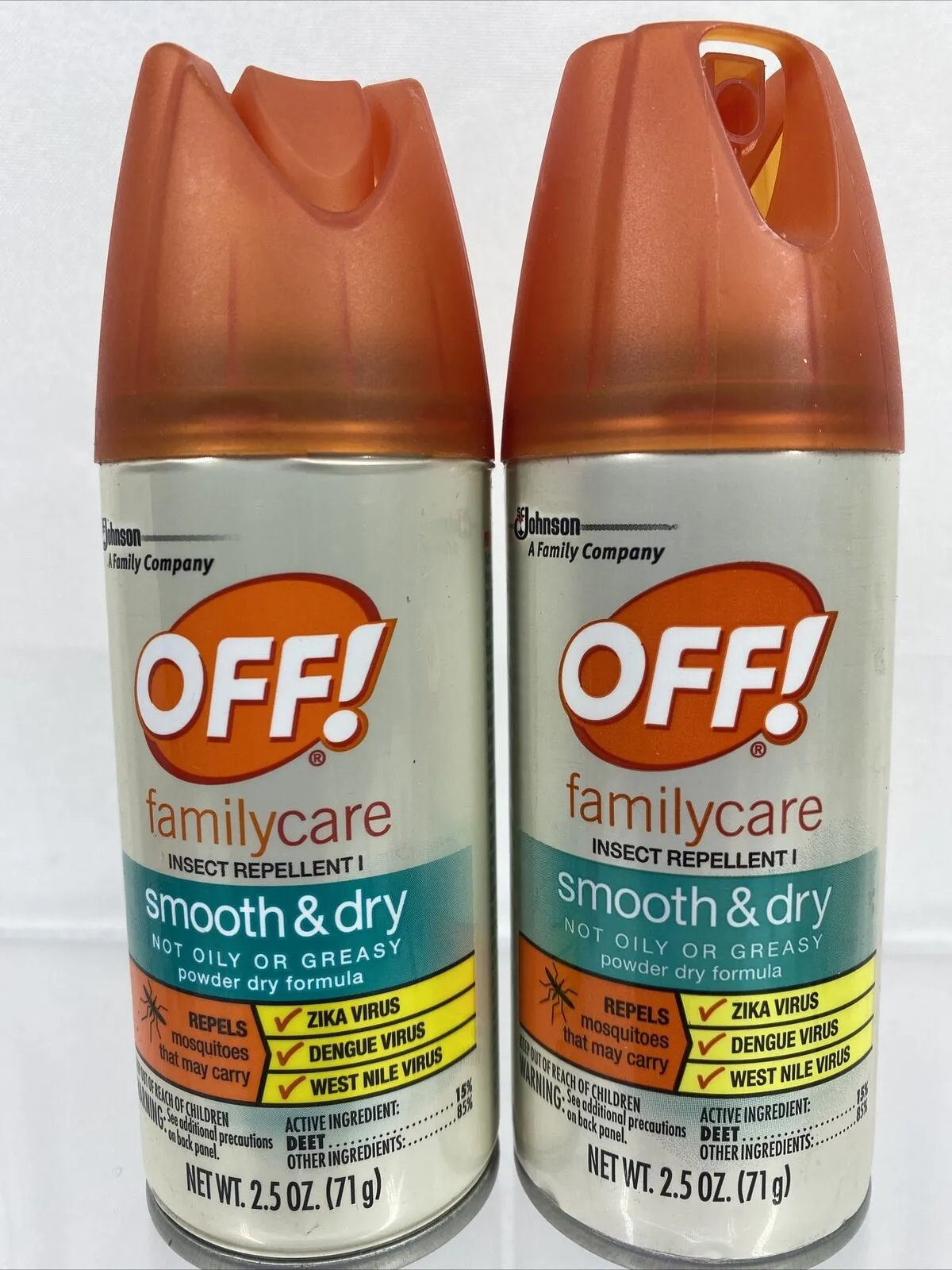 (2) OFF! Family Care Insect & Mosquito Repellent I Smooth & Dry Bug Spray 2.5oz