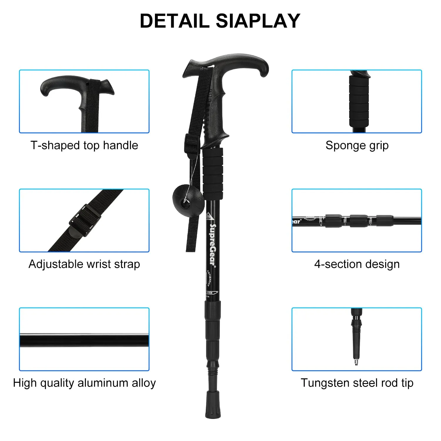 2 Pack Aluminum Trekking Poles