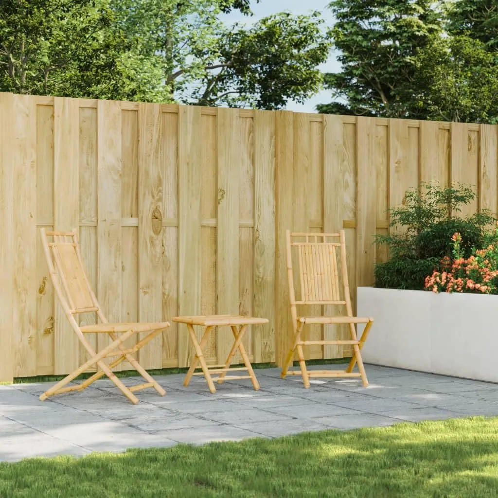 2-Pack Bamboo Folding Patio Chairs 18.1"x26"x39" Outdoor Furniture with 286.6lb Capacity, Foldable Garden Chairs for Poolside, Camping, Beach, and Backyard Dining