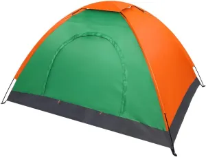 2-Person Water-Resistance Camping Dome Tent for Outdoor Hiking Survival Orange & Green