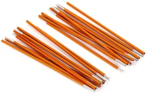 2 Piece Outdoor Aluminum Tent Pole Supports, Tent Pole Replacements, Outdoor Tent Pole Accessories for Hiking, Camping, Golden Tent