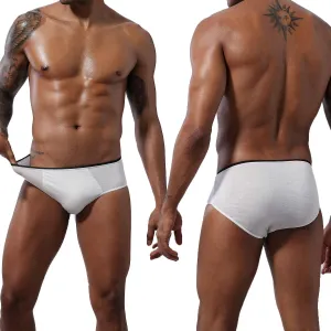 20 Packs Mens Cotton Disposable Underwear Panties Portable Briefs for Travel Fitness Hotel Spa Hospital Mid Waist