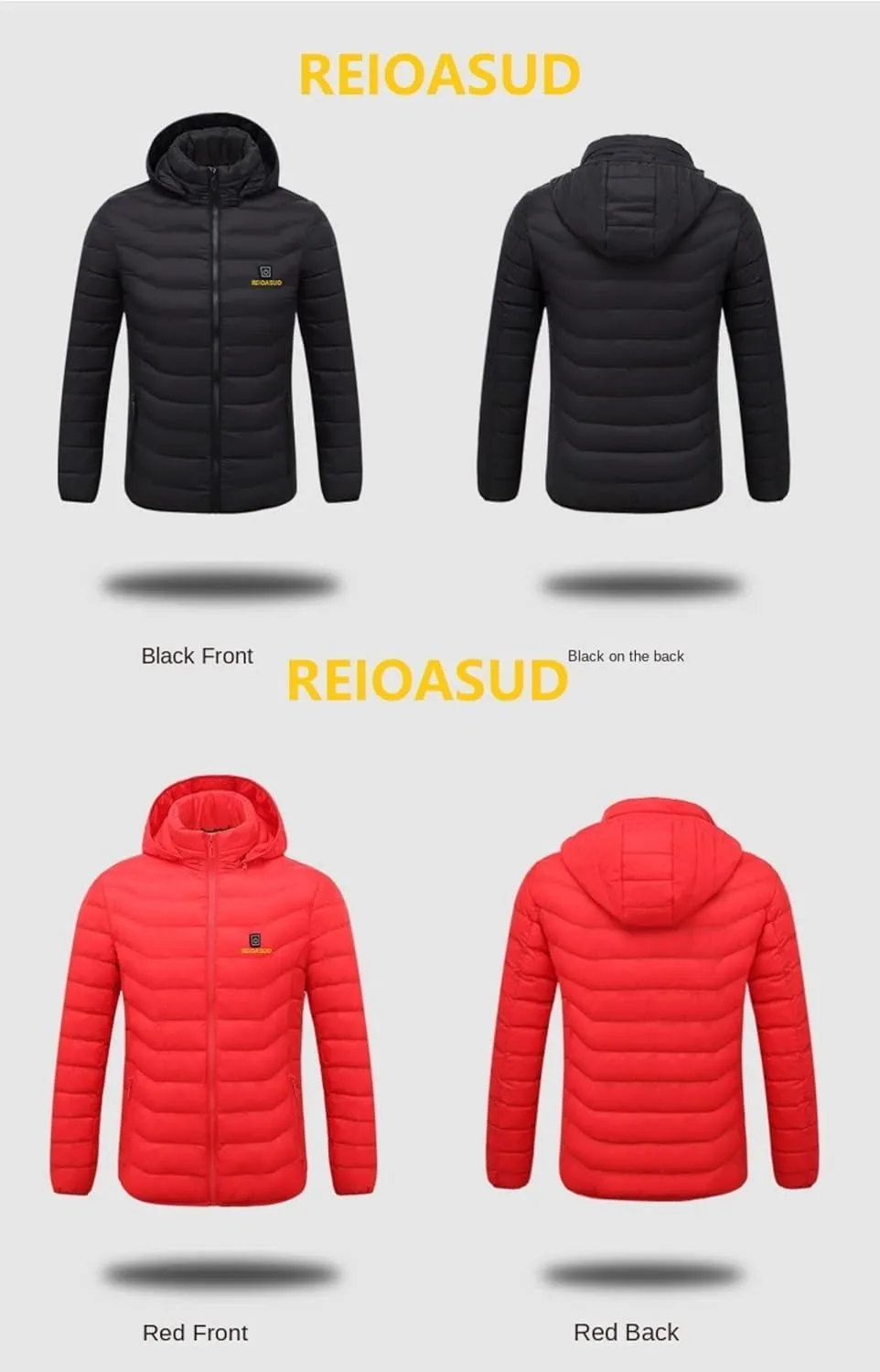 2025 Heated Hoodie Multiple Heating Zones Coat for Men and Women,Heated Jacket with 3 Heating Levels,Zip Heated Vest