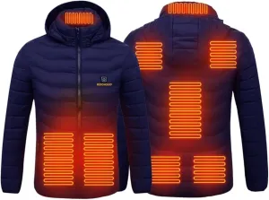2025 Heated Hoodie Multiple Heating Zones Coat for Men and Women,Heated Jacket with 3 Heating Levels,Zip Heated Vest