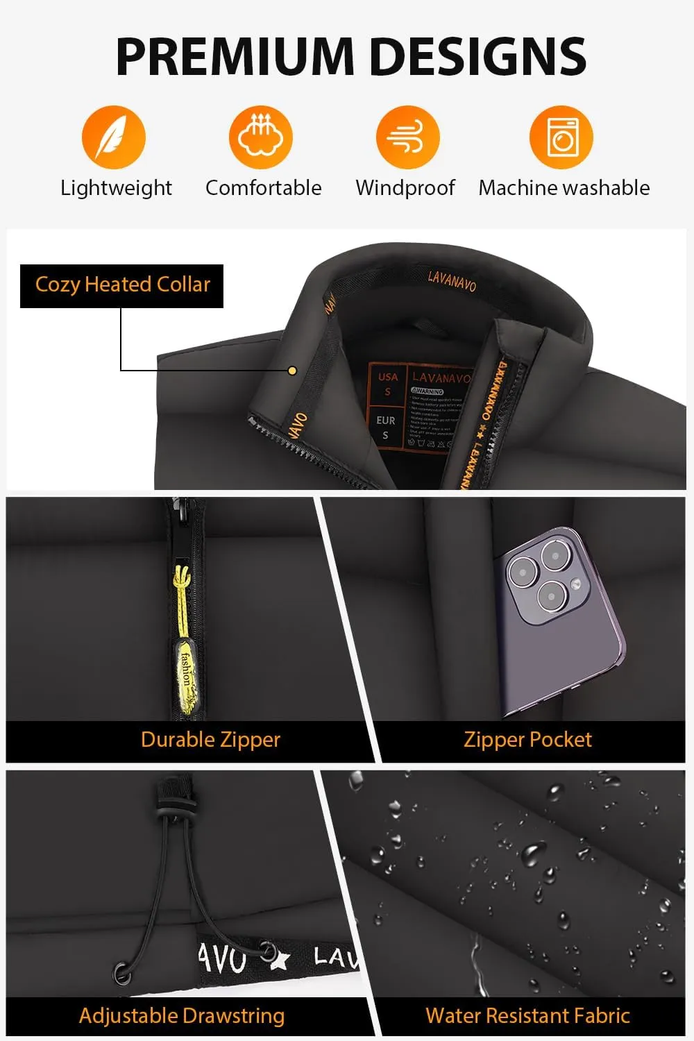 2025 “Space Suit”Heat Reflection, Heated Vest for Women, 10000mAh Battery Pack Included,Composite Carbon Fiber Jacket