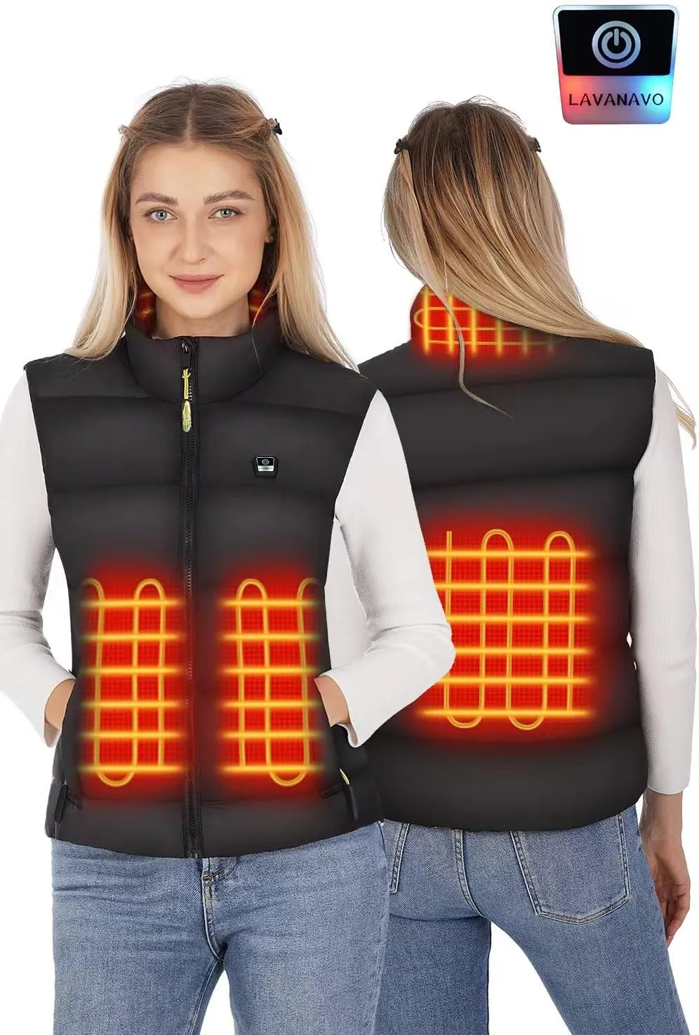 2025 “Space Suit”Heat Reflection, Heated Vest for Women, 10000mAh Battery Pack Included,Composite Carbon Fiber Jacket