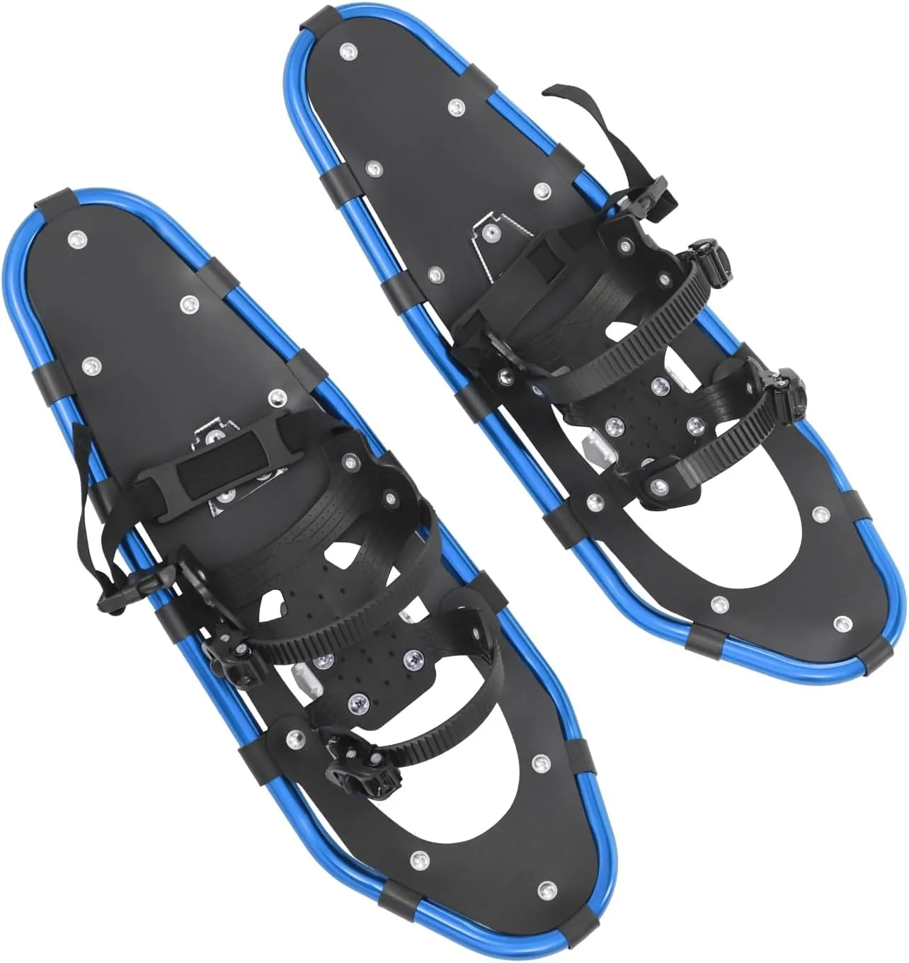 21/25 Inch Snowshoes with Trekking Poles for Men Women Youth, Light Weight Aluminum Snowshoes with Adjustable Binding, Carry Bag & Hiking Poles