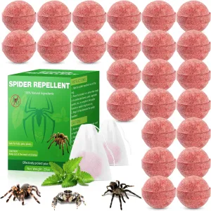 24 Pack Spider Repellent Indoor, High-Strength Peppermint Spider Repellent for Indoor Outdoor, Spider Deterrent to Keep Spider, Roaches, Bugs, Ants Away from House Basement Garage Attic Pet Safe