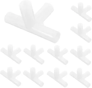 24PCS Right Angle Cross Connector for Tent Poles, Tent Pole Fittings, Four-Way Connectors, Plastic Tent Pole Repair Parts, Pole Connecting Adapter for Canopy & Shelter