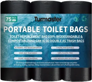 25/50 / 75 Pcs Portable Camping Toilet Bags,5 Gallon Compostable Toilet Replacement Bags for camping toilet, portable potty bags for Outdoor Camping