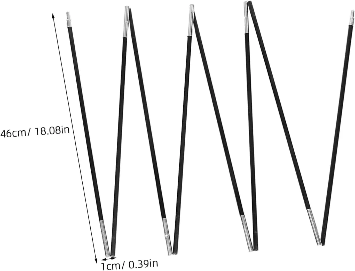 2pcs Camping Tent Poles Replacement Rods for Outdoor Support Awning Frame for Hiking Fishing and Backpacking Activities Secure and Stable Design