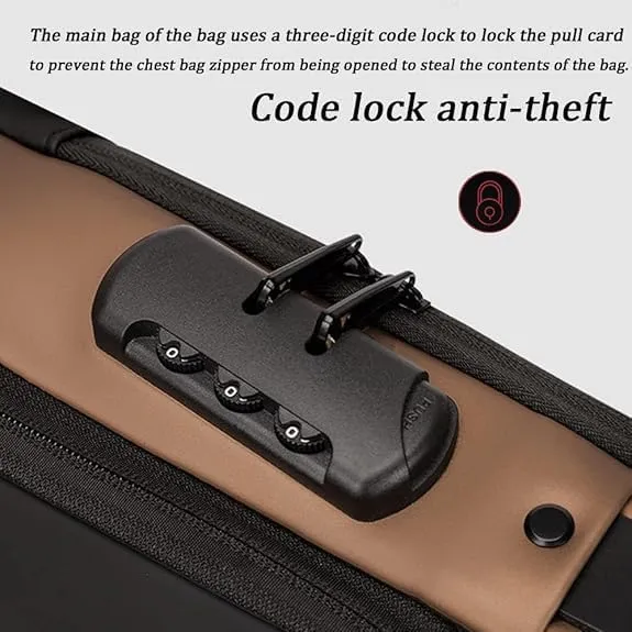 2PCS Carbon Fiber Streamline Anti-Theft Sling Bag