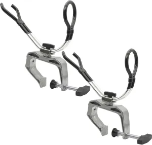 2pcs Fishing Boat Rods Holder with Adjustable Large Clamp Opening 360° Degree Adjustable for Pontoon， Boats ，Bank， Fishing Rod Racks Mount on Horizontal or Vertical Side