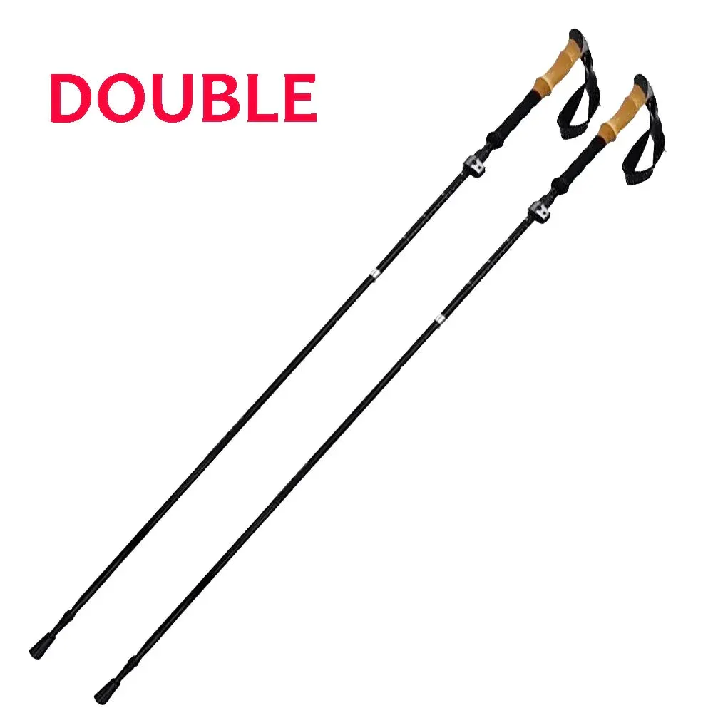 2Pcs Lightweight Carbon & Aluminum Trekking Poles for Hiking