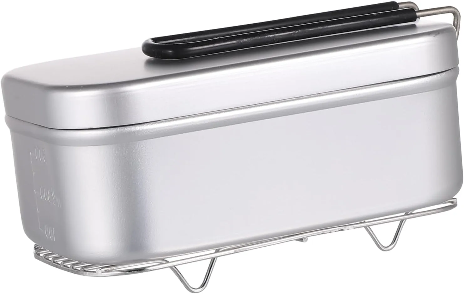 2pcs Outdoor Aluminum Alloy Square Lunch Box Foldable Handle Portable Food Container for Camping Picnic and Student Meals Leak-resistant Design Steamer