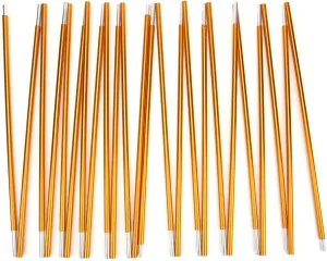 2Pcs Per Lot Tent Poles Repair Replacement, Multifunction 12 Sections 174inch Collapsible Aluminum Alloy Tent Pole for Camping Hiking