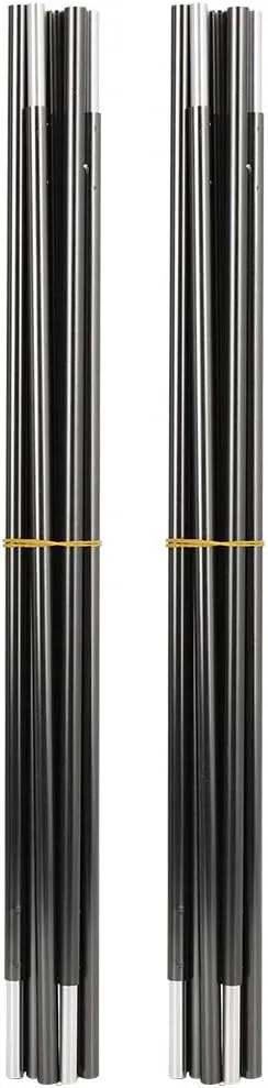 2pcs Tent Poles Replacement 11.3ft, Aluminum Tent Pole Repair Kit, 9 Segments Flexible Tent Poles for Camping Hiking Backpacking Tent, Rod Diameter 0.33 inch / 8.5mm