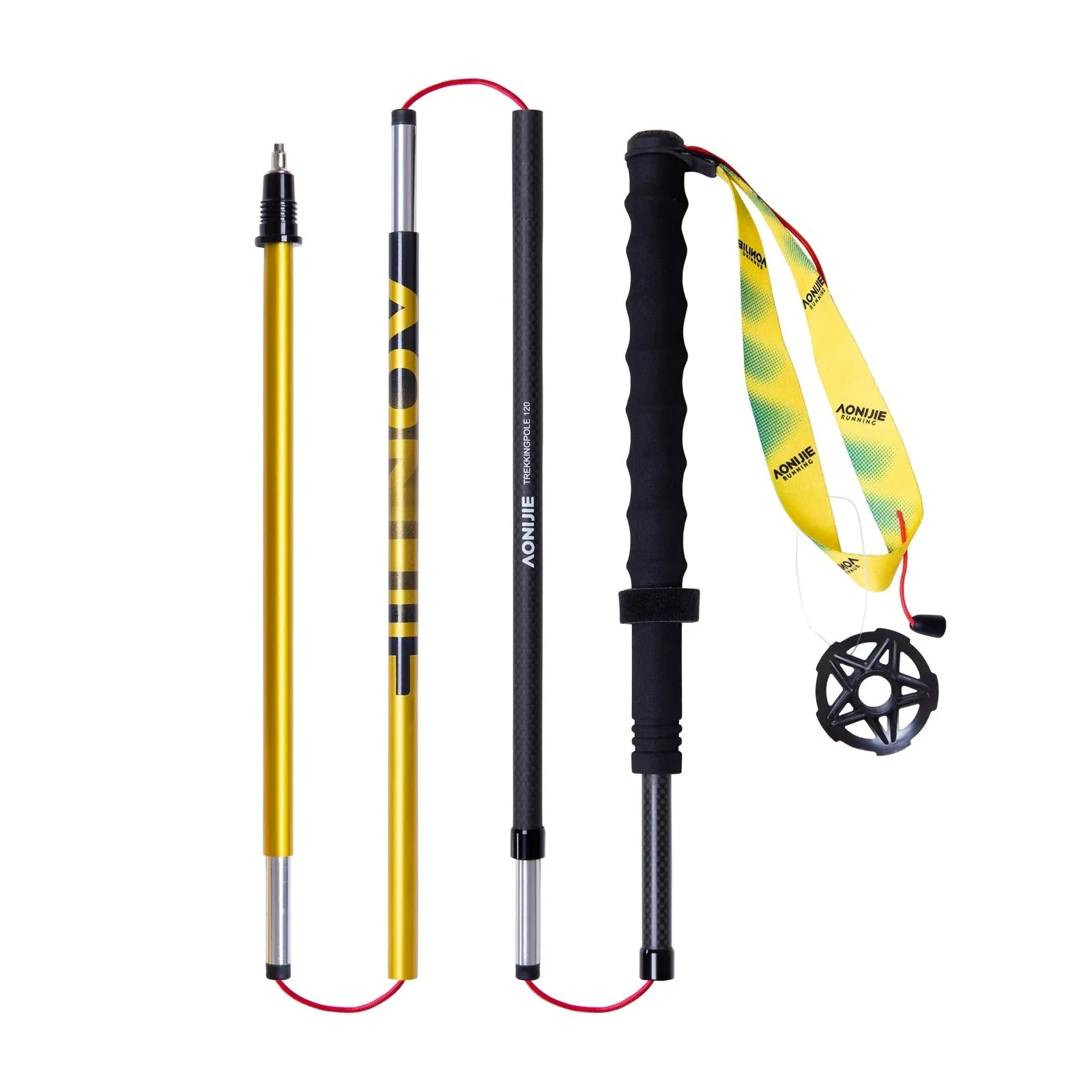 2pcs Ultralight Folding Carbon Fibre Hiking Pole