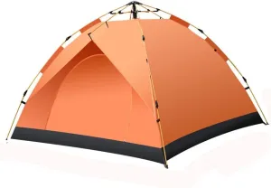 3-4 Person Outdoor Tent Fully Quick Automatic Opening Tents Canopy Camping Hiking Tent Beach Family Travel Tools (Color : D, Size : 210 * 200 * 135cm) (Black 210 * 200 * 135cm)
