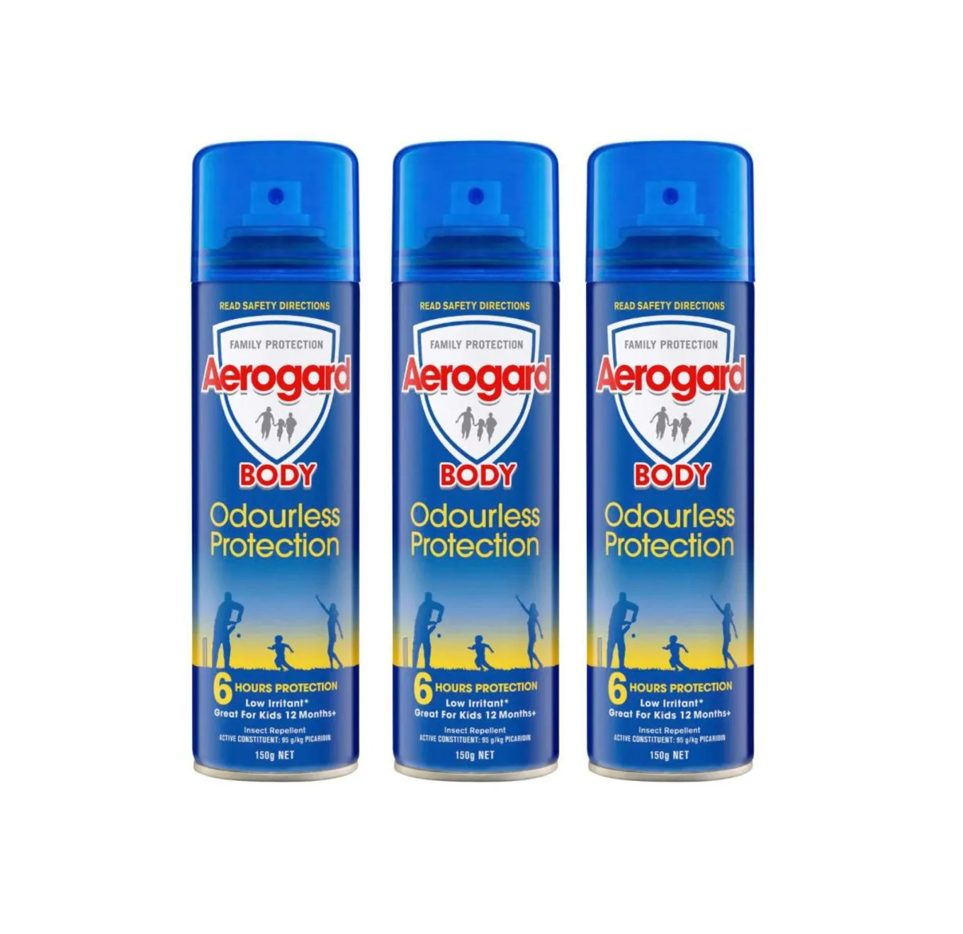 3 Pack Aerogard Odourless Insect Repellent Aerosol | 150g