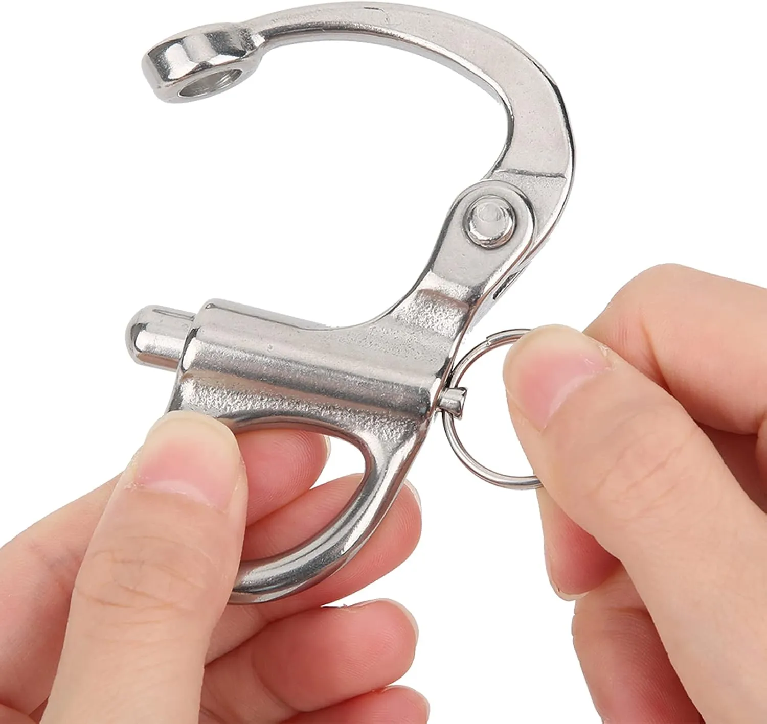 316 Stainless Steel Quick Release Snap Hook - Climbing Shackle for Outdoor Mountaineering Adventures