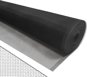 36In x 100Ft Aluminum Window Screen Mesh, High-Strength Replacement Window Screens for Decks, Porches, Pools Screen, Insect Screen Door Mesh, Corrosion-Resistant, Easy to Clean, Black