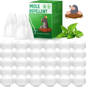36pack Mole Repellent, Mouse Groundhog Gopher Vole Armadillo Repellent for Lawn Garden Yard Outdoor, Mole Deterrent