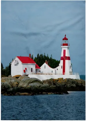 3dRose 22x30 Bath Hand Pool Towel - Canada, New Brunswick, Campobello Island, East Quoddy Lighthouse Canada