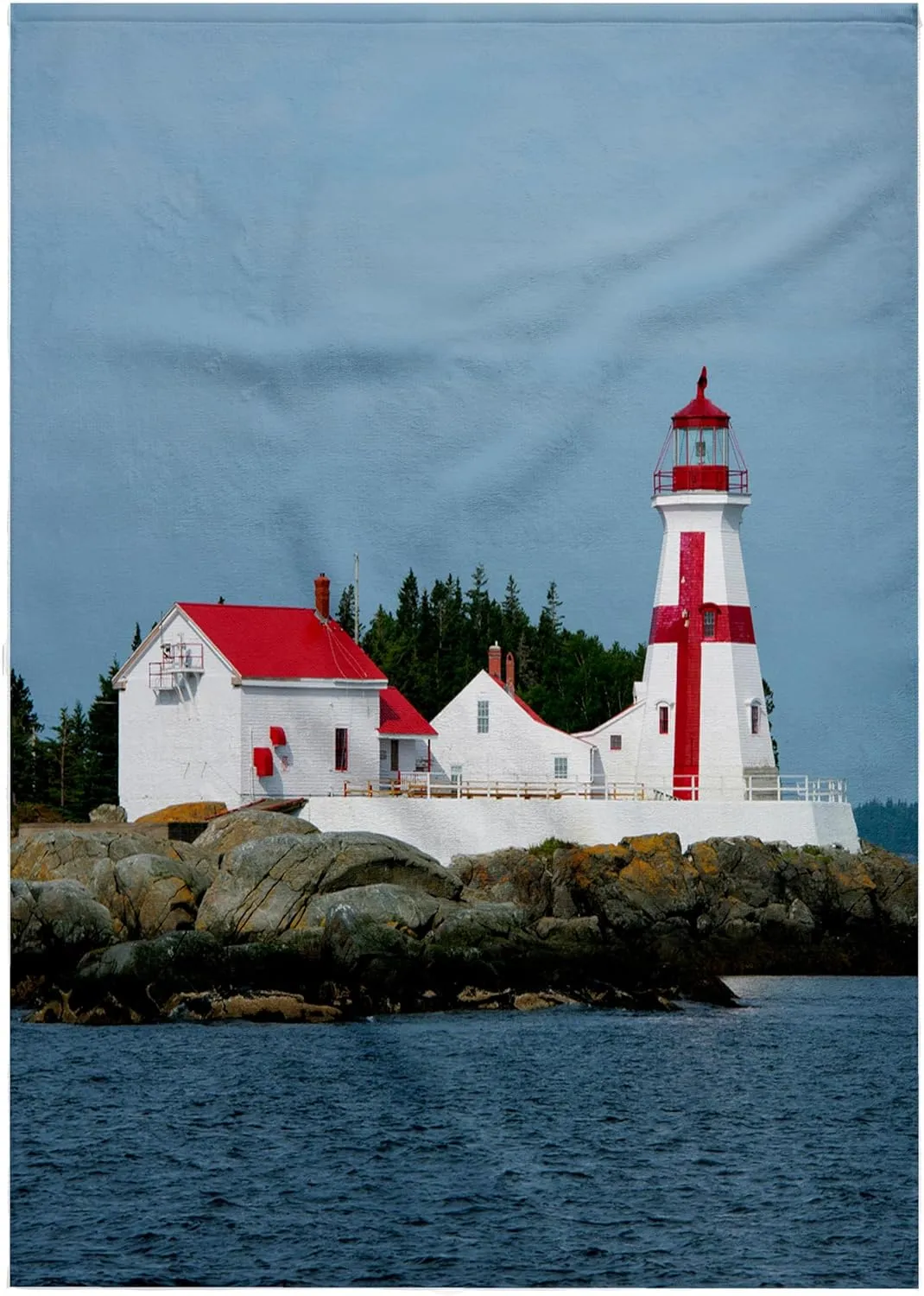 3dRose 22x30 Bath Hand Pool Towel - Canada, New Brunswick, Campobello Island, East Quoddy Lighthouse Canada