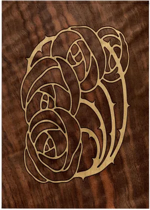 3dRose 22x30 Bath Hand Pool Towel - Photo of Wood Veneer Marquetry Effect Mackintosh Rose Designs