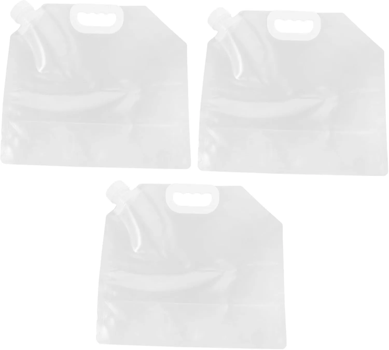 3pcs Water Carrier Bags Leakproof Pe Drink Pouches for Camping Hiking Travel Self-standing Design for Easy Pouring and Convenient Carrying