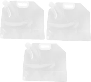 3pcs Water Carrier Bags Leakproof Pe Drink Pouches for Camping Hiking Travel Self-standing Design for Easy Pouring and Convenient Carrying