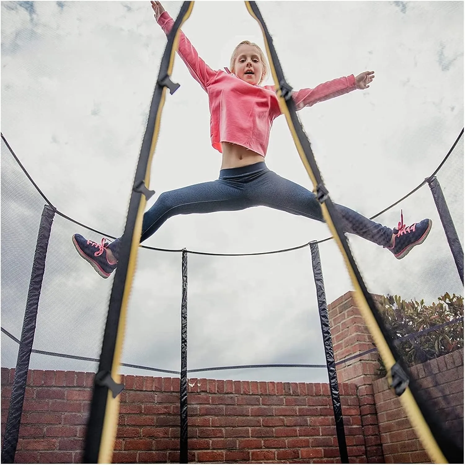 Ø4 4.6 6 8 10 12 13 14 16FT Replacement Trampoline Net, Enclosure Surround Netting, UV & Tear Resistant, Fits for Most Outdoor Circular Garden Trampoline, Net Only