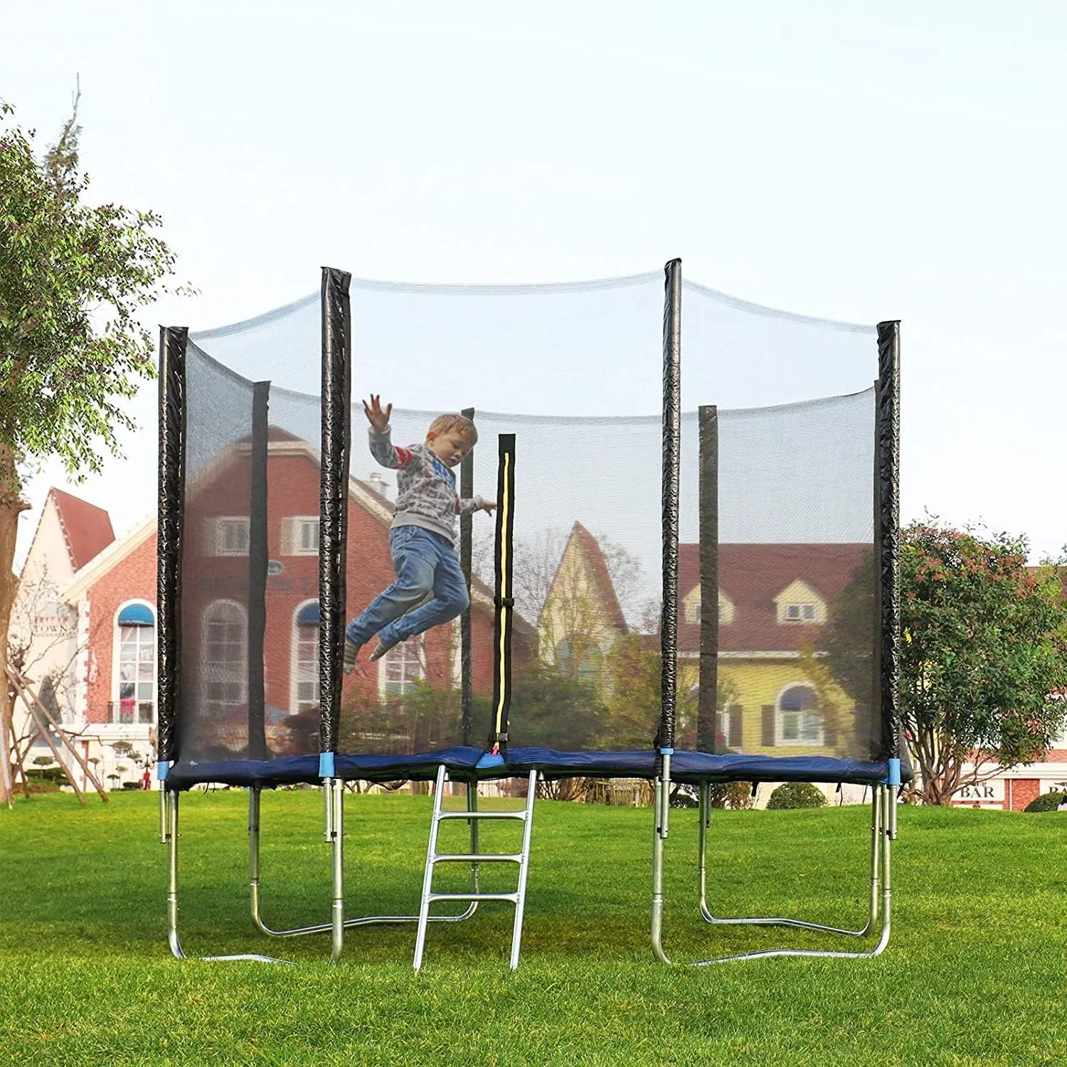 Ø4 4.6 6 8 10 12 13 14 16FT Replacement Trampoline Net, Enclosure Surround Netting, UV & Tear Resistant, Fits for Most Outdoor Circular Garden Trampoline, Net Only