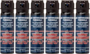4 oz. Splatter Stream Pepper Spray for Self Defense - Maximum Police Strength 10% OC Formula, Emergency Personal Protection, Flip Top Safety for Quick and Accurate Aim