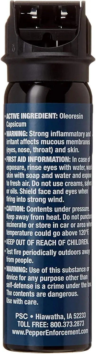 4 oz. Splatter Stream Pepper Spray for Self Defense - Maximum Police Strength 10% OC Formula, Emergency Personal Protection, Flip Top Safety for Quick and Accurate Aim