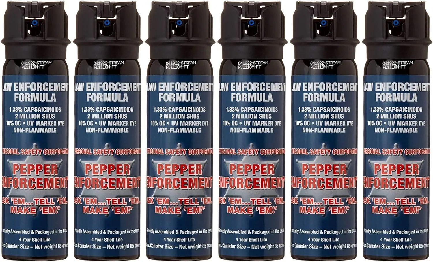 4 oz. Splatter Stream Pepper Spray for Self Defense - Maximum Police Strength 10% OC Formula, Emergency Personal Protection, Flip Top Safety for Quick and Accurate Aim