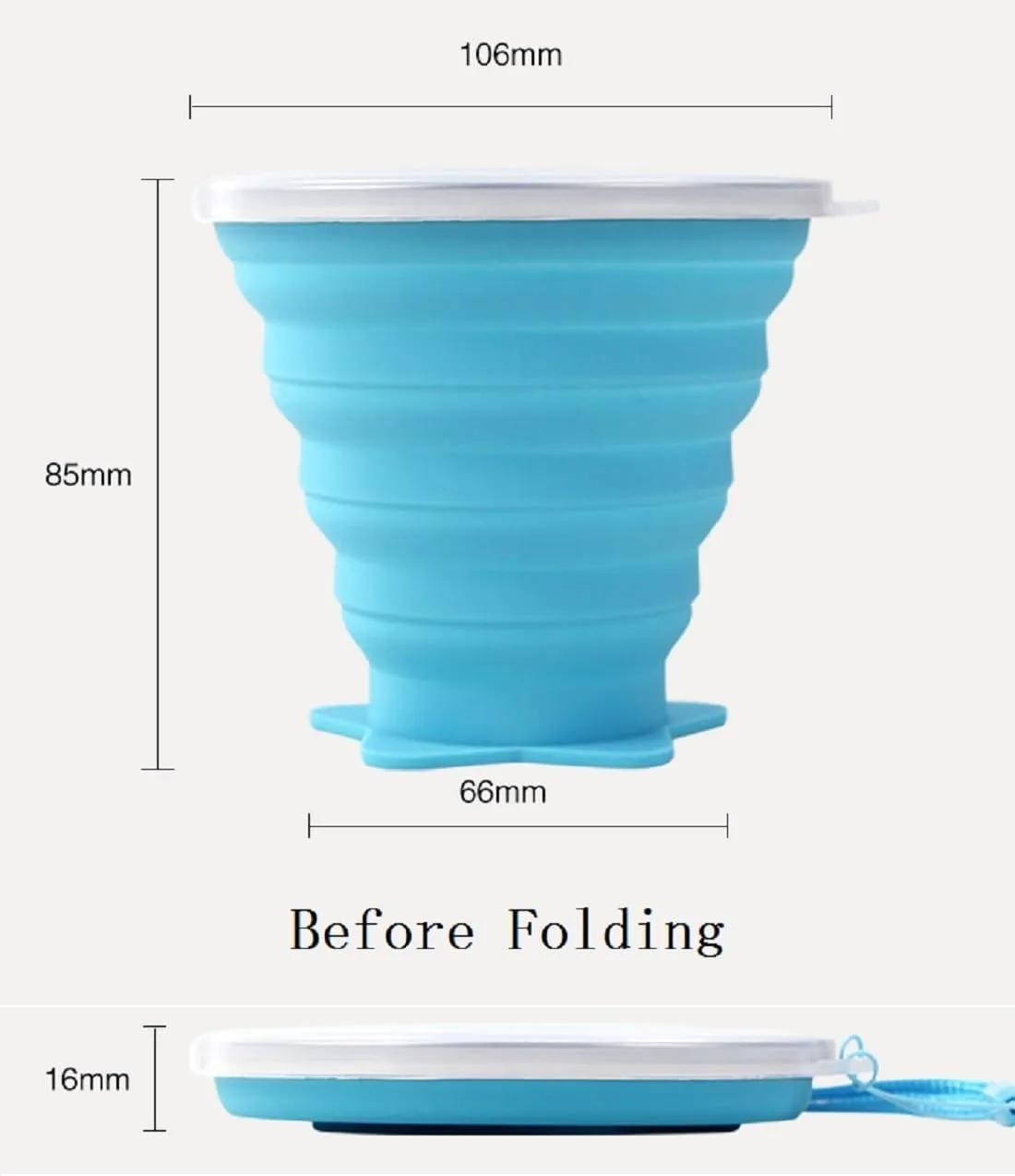 4 Pack Silicone Collapsible Travel Water Cup，Ultralight，Portable Camping Cup with Lids，Food Grade Mugs Set for Outdoor Drinking，6 Colors Available，Capacity：270ml /270