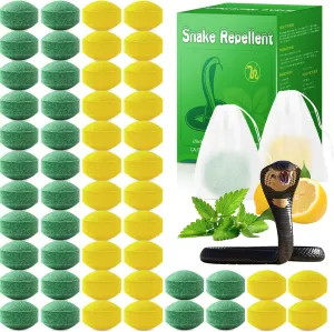 48Pack Powerful Snake Repellent for Outdoor Use, Natural Keep Snake Away Deterrent with Long-Lasting Protection for Garden Lawn Yard Camping Fishing, Safe for Kids & Pets, Waterproof