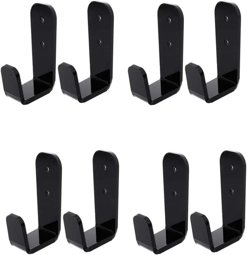 4Pairs Acrylic Rod Wall Racks for Ski Poles Fishing Rods Hockey Sticks Trekking Poles Durable Multi Purpose Hanging Stands with Screws for Reliable Display and Storage