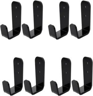 4Pairs Acrylic Rod Wall Racks for Ski Poles Fishing Rods Hockey Sticks Trekking Poles Durable Multi Purpose Hanging Stands with Screws for Reliable Display and Storage