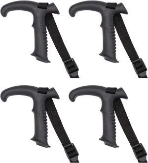 4Pcs Straight/Bent Handle Climbing Stick Head Comfortable Ergonomic Walking Cane Grip Trekking Rod Handle Adapters