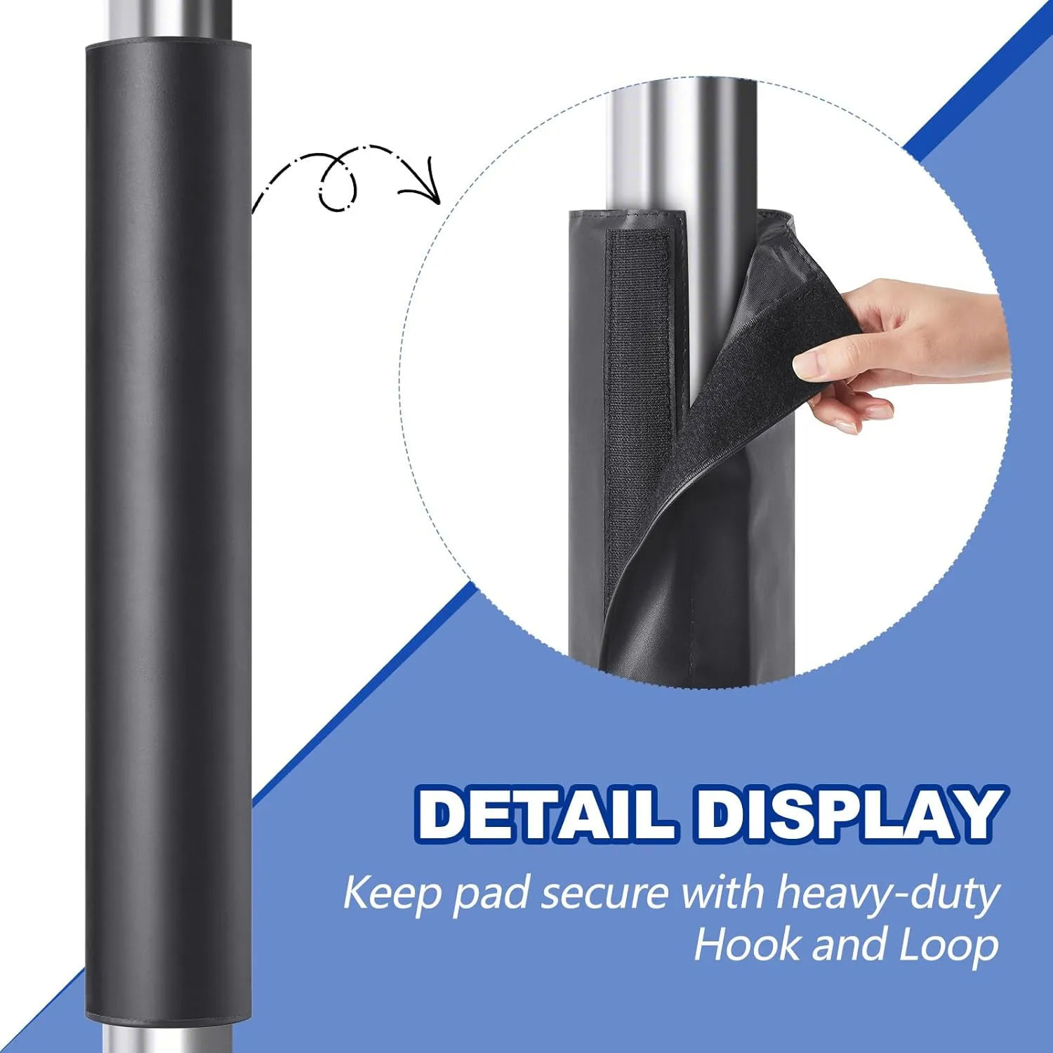 4" Basketball Pole Pads 47.2" Tall Basketball Pole Paddings Weather Resistant Waterproof Garage All Weather Pad for Player Protection and Safety